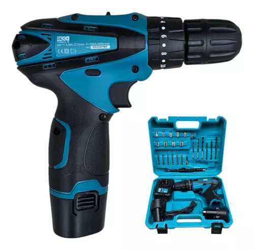 TALADRO INALAMBRICO EKOTOOLS 18V PERCUTOR 2 EN 1 (+ 1x BATERÍA DE REGALO)